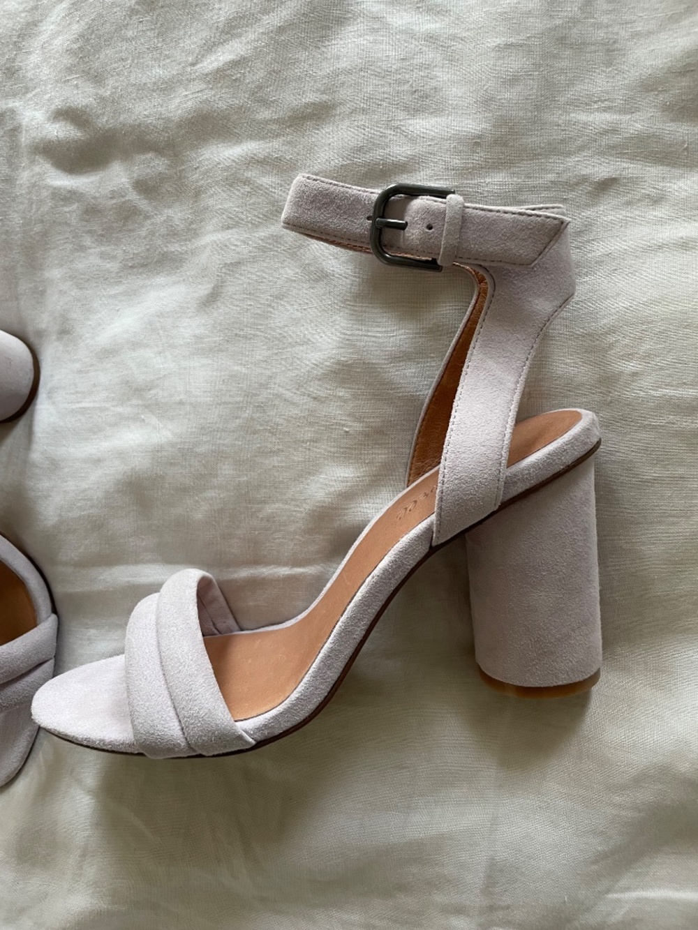 Madewell lilac Rosalie high heel ankle strap stacked sandal - Picture 5 of 7
